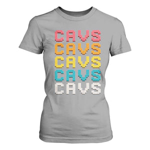 Retro Stacked Block Cavs Name Colorful Toy Brick T Shirt For Women for Sports Fan TS02 Sport Gray Print Your Wear