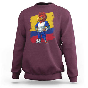 Colombia Football Sweatshirt Eagle Mascot Colombian Flag TS02 Maroon Print Your Wear