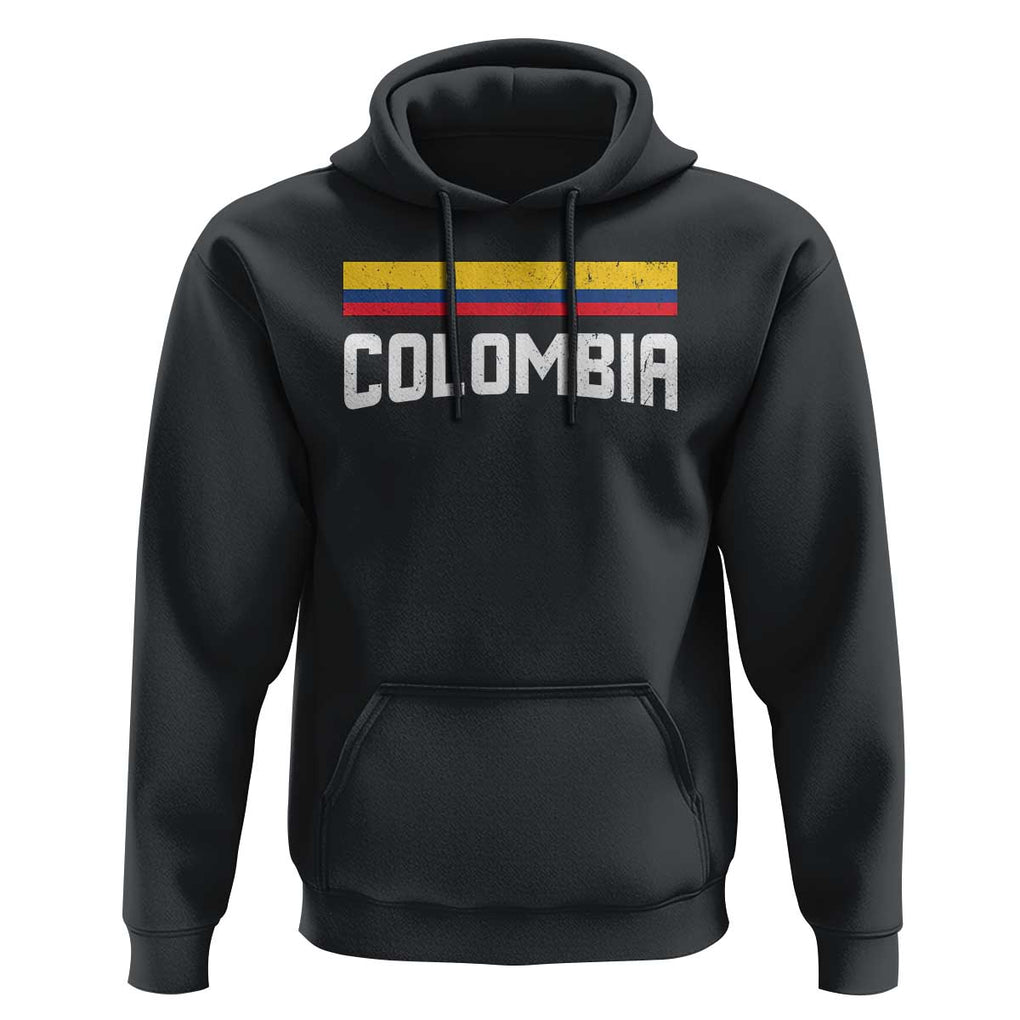 Colombia Hoodie COL Throwback Retro Vintage Colombian Flag TS02 Black Print Your Wear