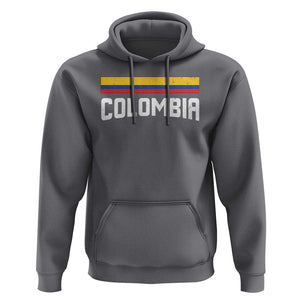 Colombia Hoodie COL Throwback Retro Vintage Colombian Flag TS02 Charcoal Print Your Wear