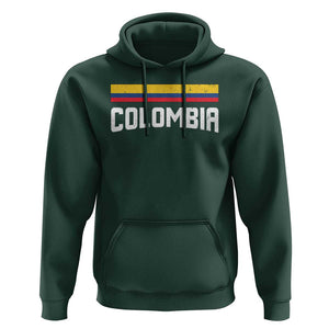 Colombia Hoodie COL Throwback Retro Vintage Colombian Flag TS02 Dark Forest Green Print Your Wear