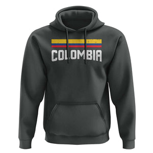 Colombia Hoodie COL Throwback Retro Vintage Colombian Flag TS02 Dark Heather Print Your Wear