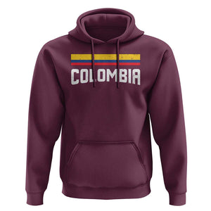 Colombia Hoodie COL Throwback Retro Vintage Colombian Flag TS02 Maroon Print Your Wear