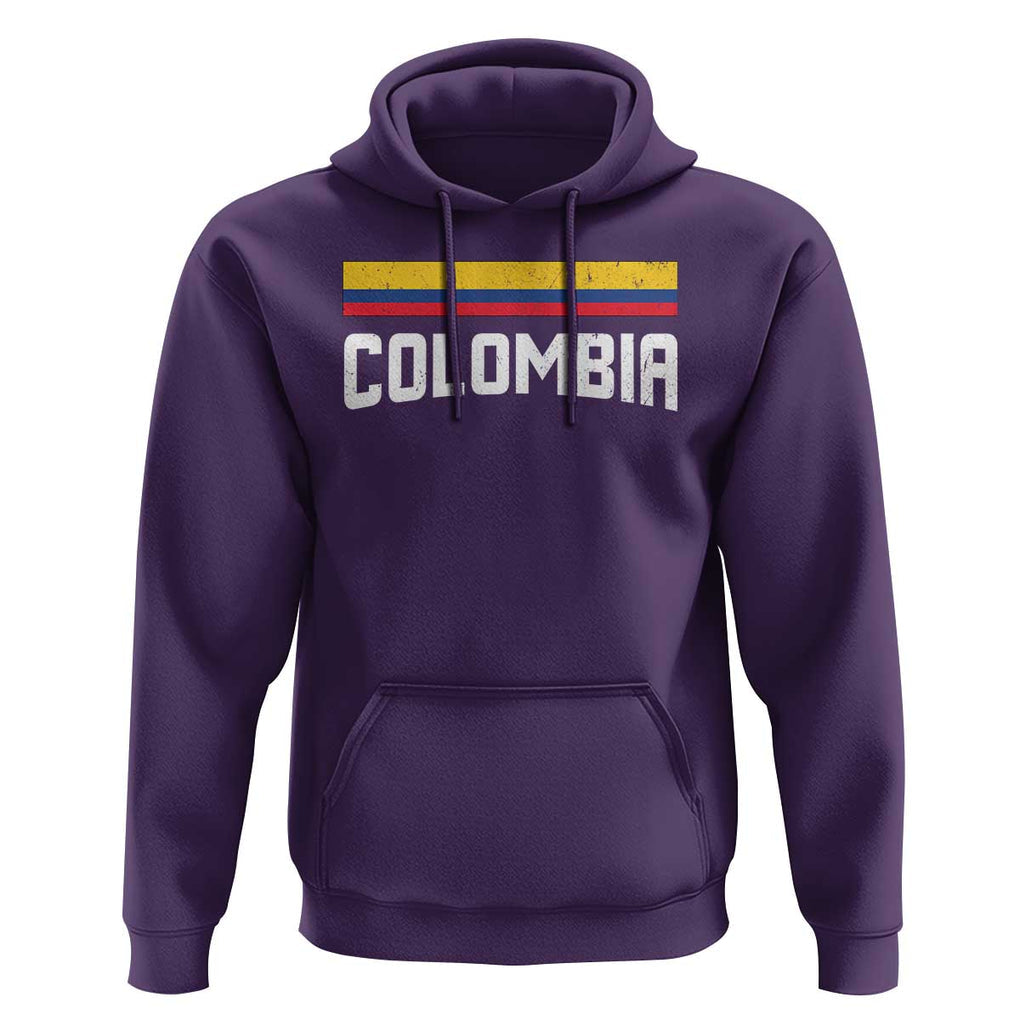 Colombia Hoodie COL Throwback Retro Vintage Colombian Flag TS02 Purple Print Your Wear