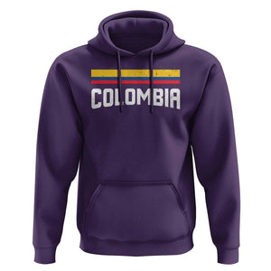 Colombia Hoodie COL Throwback Retro Vintage Colombian Flag TS02 Purple Print Your Wear