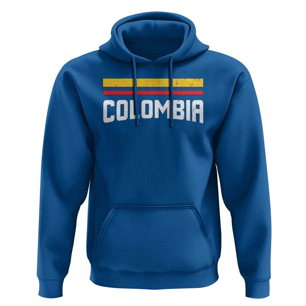 Colombia Hoodie COL Throwback Retro Vintage Colombian Flag TS02 Royal Blue Print Your Wear