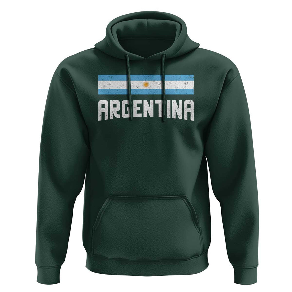 Argentina Hoodie ARG Throwback Retro Vintage Argentine Flag TS02 Dark Forest Green Print Your Wear