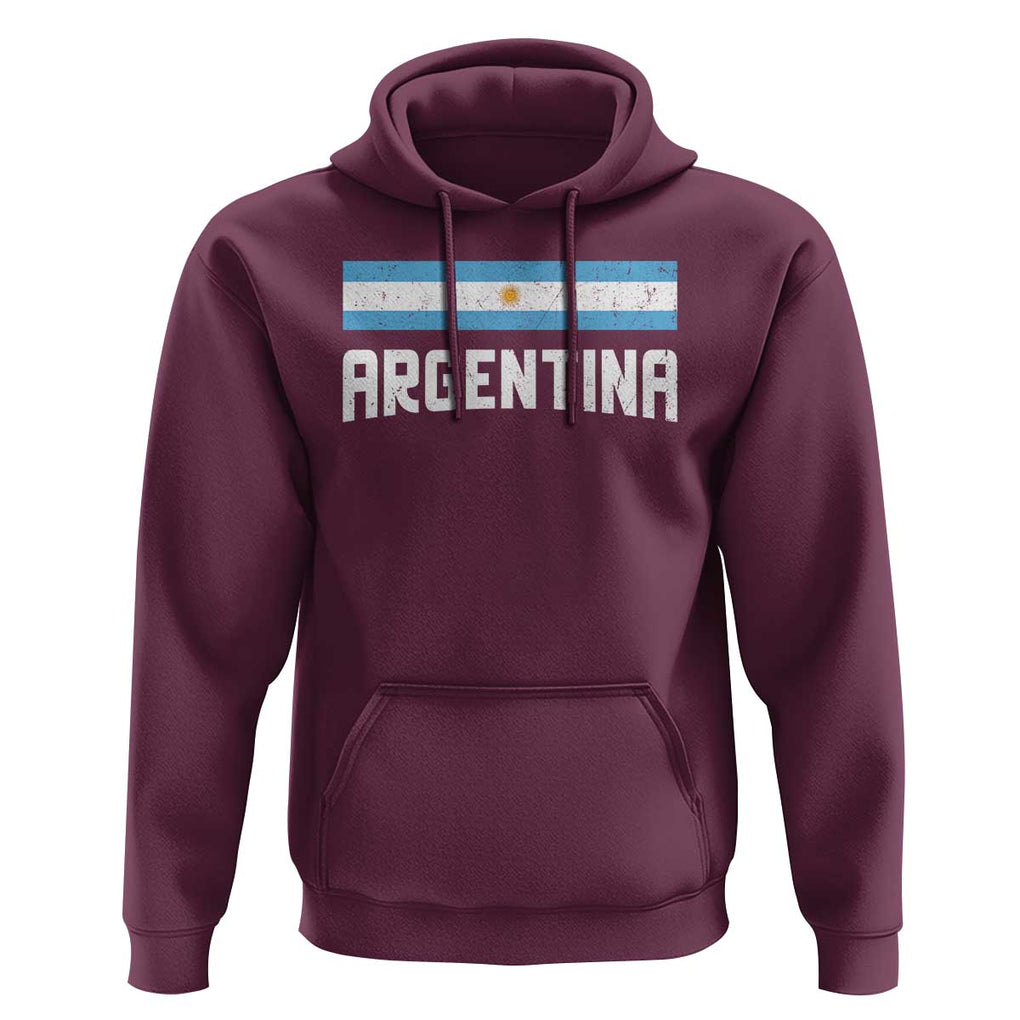Argentina Hoodie ARG Throwback Retro Vintage Argentine Flag TS02 Maroon Print Your Wear
