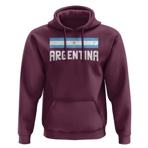 Argentina Hoodie ARG Throwback Retro Vintage Argentine Flag TS02 Maroon Print Your Wear