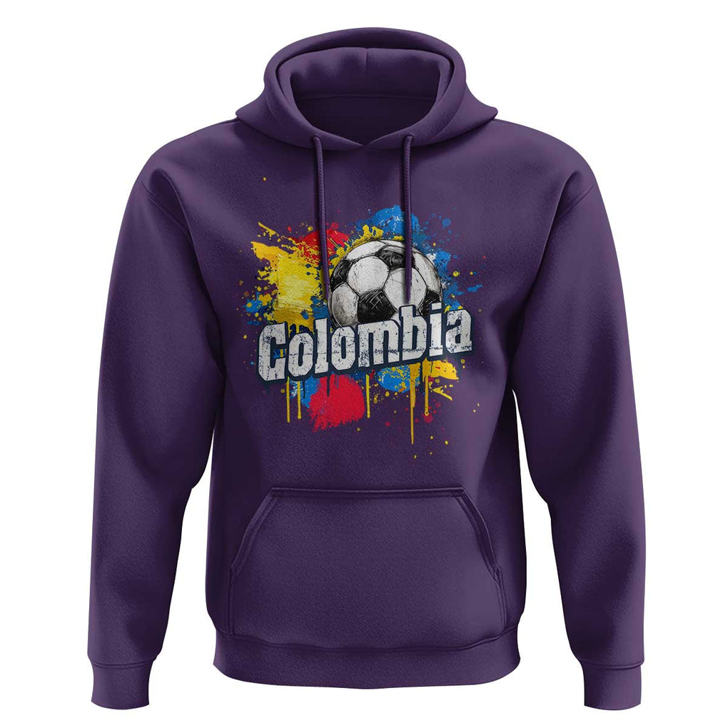 Colombia Football Hoodie Colombian Flag Ftbol Lover TS02 Purple Print Your Wear