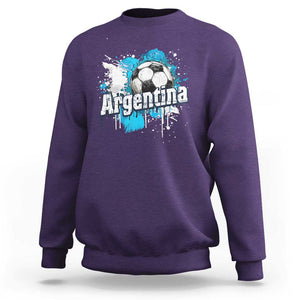 Argentina Football Sweatshirt Argentine Flag Ftbol Lover TS02 Purple Print Your Wear