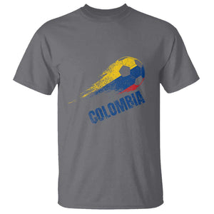 Colombia Football T Shirt Colombian Flag Futbol Soccer Lover TS02 Charcoal Print Your Wear