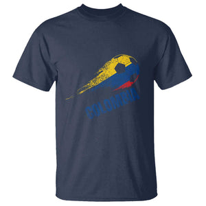 Colombia Football T Shirt Colombian Flag Futbol Soccer Lover TS02 Navy Print Your Wear