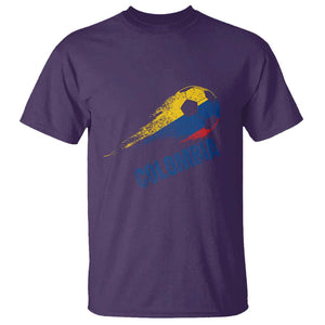 Colombia Football T Shirt Colombian Flag Futbol Soccer Lover TS02 Purple Print Your Wear