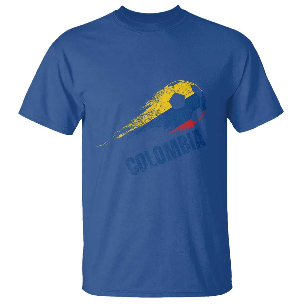 Colombia Football T Shirt Colombian Flag Futbol Soccer Lover TS02 Royal Blue Print Your Wear