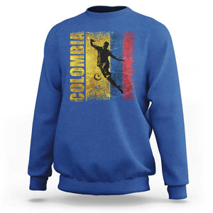 Colombia Football Sweatshirt Futbol Player Kick Soccer Lover Colombian Flag TS02 Royal Blue Print Your Wear