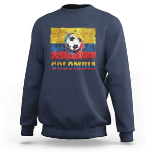Colombia Football Sweatshirt Futbol Soccer Colombian Flag Retro Vintage TS02 Navy Print Your Wear