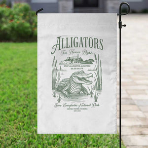Alligators for Human Rights Garden Flag Save Everglades Alcatraz TS02 Print Your Wear