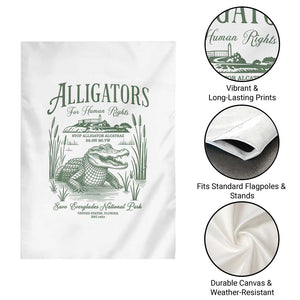 Alligators for Human Rights Garden Flag Save Everglades Alcatraz TS02 Print Your Wear