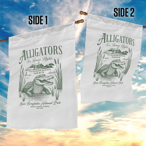 Alligators for Human Rights Garden Flag Save Everglades Alcatraz TS02 Print Your Wear