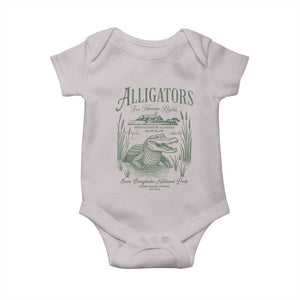 Alligators for Human Rights Baby Onesie Save Everglades Alcatraz TS02 Ice Gray Print Your Wear