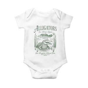 Alligators for Human Rights Baby Onesie Save Everglades Alcatraz TS02 White Print Your Wear