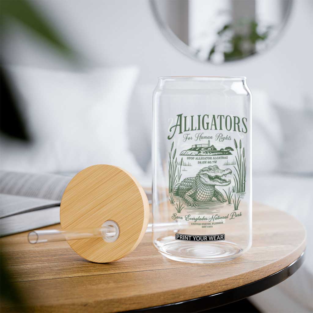 Alligators for Human Rights Glass Can Save Everglades Alcatraz TS02 Print Your Wear