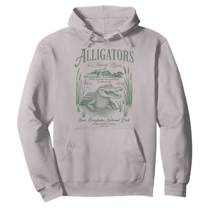 Alligators for Human Rights Hoodie Save Everglades Alcatraz TS02 Ice Gray Print Your Wear