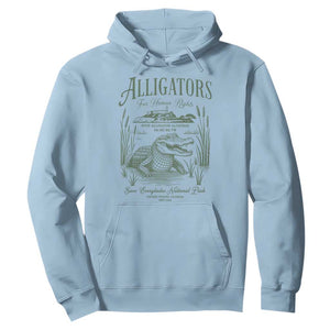 Alligators for Human Rights Hoodie Save Everglades Alcatraz TS02 Light Blue Print Your Wear