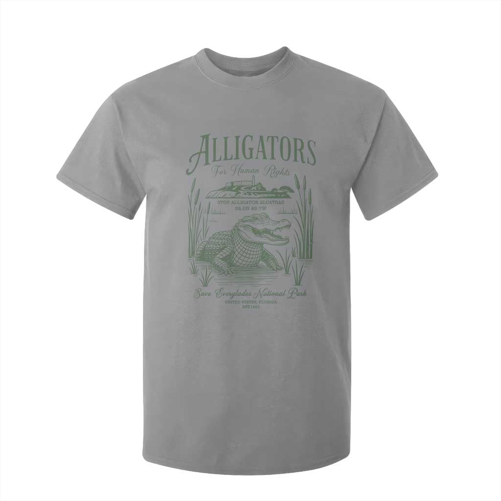 Alligators for Human Rights T Shirt For Kid Save Everglades Alcatraz TS02 Sport Gray Print Your Wear