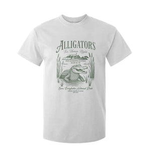 Alligators for Human Rights T Shirt For Kid Save Everglades Alcatraz TS02 White Print Your Wear