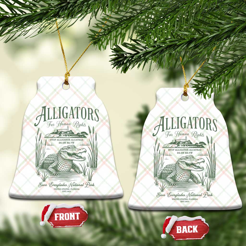 Alligators for Human Rights Ceramic Ornament Save Everglades Alcatraz TS02 Print Your Wear