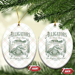 Alligators for Human Rights Ceramic Ornament Save Everglades Alcatraz TS02 Print Your Wear