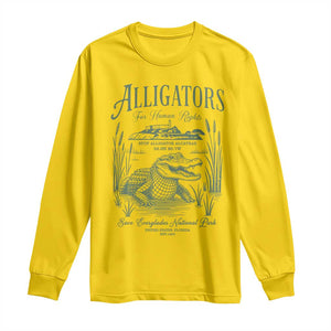 Alligators for Human Rights Long Sleeve Shirt Save Everglades Alcatraz TS02 Daisy Print Your Wear