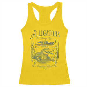 Alligators for Human Rights Racerback Tank Top Save Everglades Alcatraz TS02 Daisy Print Your Wear