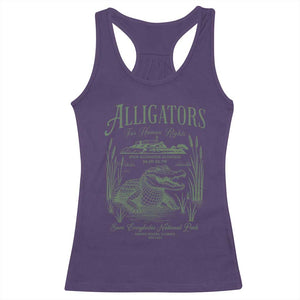 Alligators for Human Rights Racerback Tank Top Save Everglades Alcatraz TS02 Purple Print Your Wear