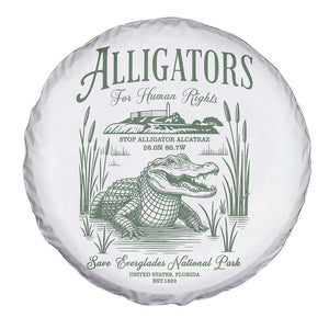 Alligators for Human Rights Spare Tire Cover Save Everglades Alcatraz TS02 Print Your Wear