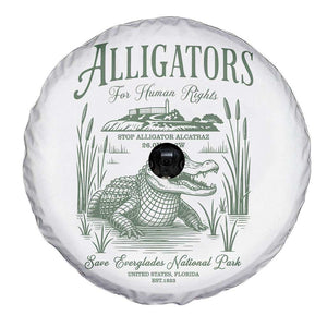 Alligators for Human Rights Spare Tire Cover Save Everglades Alcatraz TS02 Print Your Wear