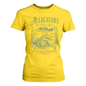 Alligators for Human Rights T Shirt For Women Save Everglades Alcatraz TS02 Daisy Print Your Wear