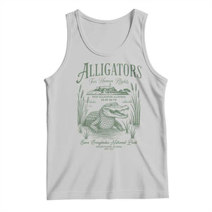 Alligators for Human Rights Tank Top Save Everglades Alcatraz TS02 Ash Print Your Wear