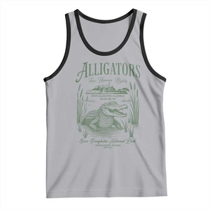Alligators for Human Rights Tank Top Save Everglades Alcatraz TS02 Athletic Heather Black Print Your Wear