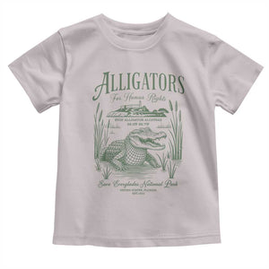 Alligators for Human Rights Toddler T Shirt Save Everglades Alcatraz TS02 Ice Gray Print Your Wear