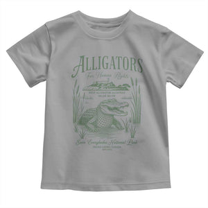 Alligators for Human Rights Toddler T Shirt Save Everglades Alcatraz TS02 Sport Gray Print Your Wear