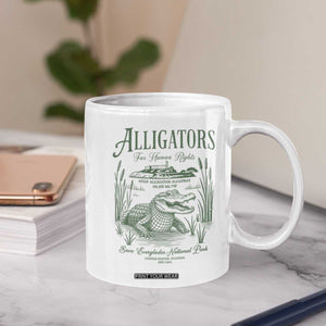 Alligators for Human Rights Coffee Mug Save Everglades Alcatraz TS02 Print Your Wear