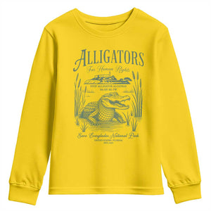Alligators for Human Rights Youth Sweatshirt Save Everglades Alcatraz TS02 Daisy Print Your Wear