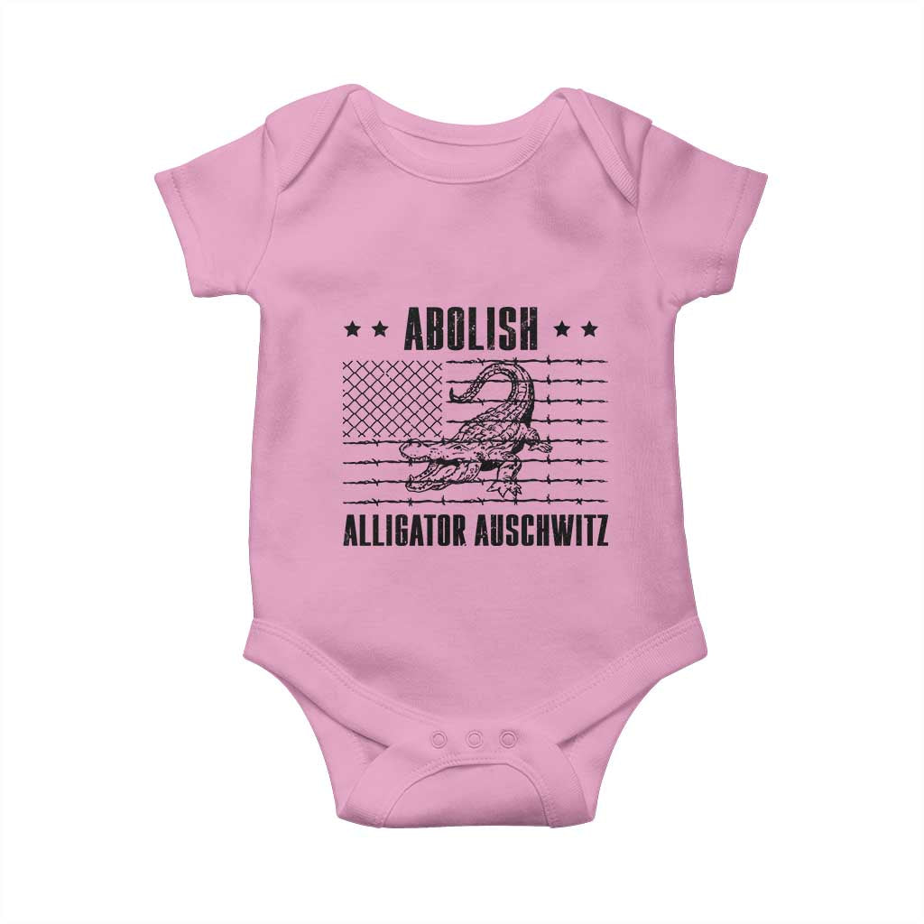 Abolish Alligator Prison Baby Onesie Stop Alcatraz Sace Everglades TS02 Light Pink Print Your Wear