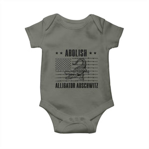 Abolish Alligator Prison Baby Onesie Stop Alcatraz Sace Everglades TS02 Military Green Print Your Wear