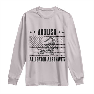 Abolish Alligator Prison Long Sleeve Shirt Stop Alcatraz Sace Everglades TS02 Ice Gray Print Your Wear