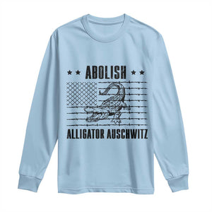 Abolish Alligator Prison Long Sleeve Shirt Stop Alcatraz Sace Everglades TS02 Light Blue Print Your Wear