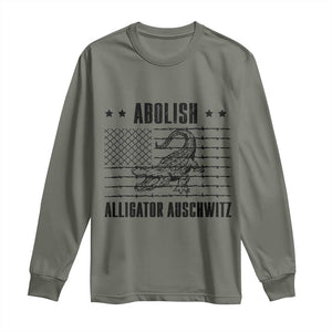 Abolish Alligator Prison Long Sleeve Shirt Stop Alcatraz Sace Everglades TS02 Military Green Print Your Wear